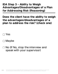 Form PPS10224D Cornell-Penn Interview for Decisional Abilities (Ida) - Shortform (28 Pt. Font) - Kansas, Page 9