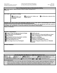 Form PPS5254 Educational Enrollment Information for School Placement Form (Eeispf) - Kansas