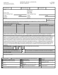 Document preview: Formulario PPS2012 Aviso De Los Hallazgos Del Departamento - Kansas (Spanish)