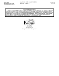 Formulario PPS2012 Aviso De Los Hallazgos Del Departamento - Kansas (Spanish), Page 3