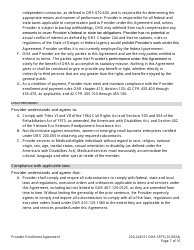 Form OHA3975 Provider Enrollment Agreement - Oregon, Page 7