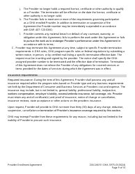 Form OHA3975 Provider Enrollment Agreement - Oregon, Page 9
