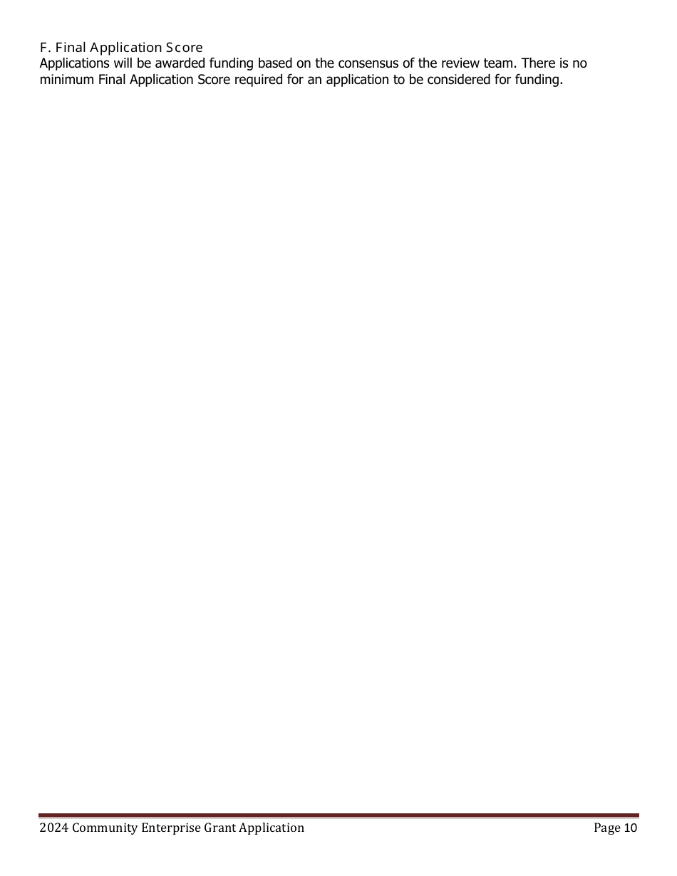 Community Enterprise Grant Program Application - Maine, Page 10