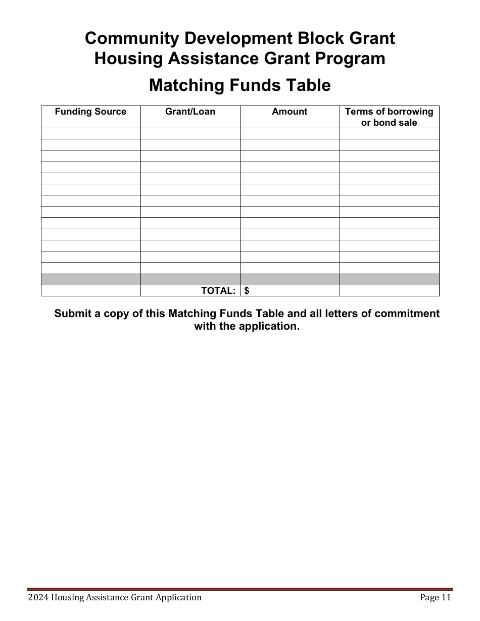 Housing Assistance Grant Program Application - Maine, Page 11