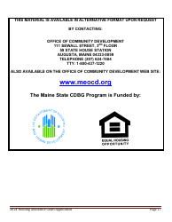 Housing Assistance Grant Program Application - Maine, Page 17