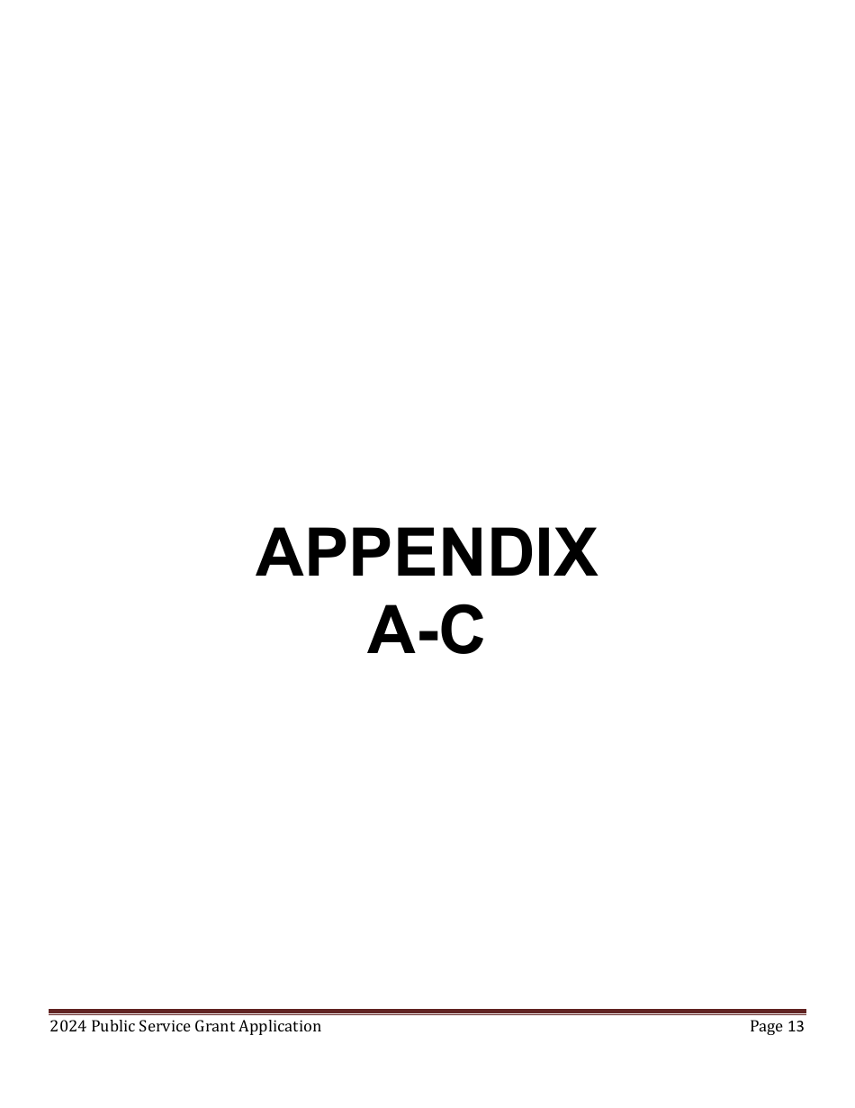 Public Service Grant Program Application - Maine, Page 13