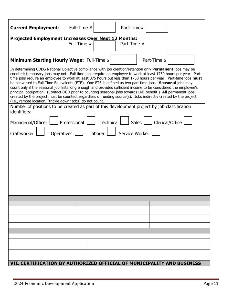 Economic Development Program Application - Maine, Page 11