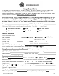 Form GEN55 (06-3621) Change Report Form - Alaska
