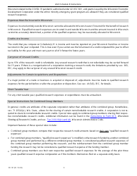 Instructions for Form IC-031 Schedule R Wisconsin Research Credits - Wisconsin, Page 3