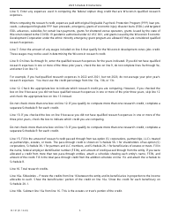 Instructions for Form IC-031 Schedule R Wisconsin Research Credits - Wisconsin, Page 5