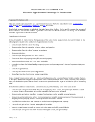 Instructions for Form IC-306 Schedule A-08 Wisconsin Apportionment Percentage for Broadcasters - Wisconsin