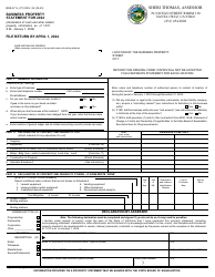 Document preview: Form BOE-571-L Business Property Statement - County of Santa Cruz, California, 2024