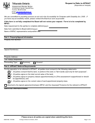 Document preview: Form ARB018E Request to Refer to Afraat - Ontario, Canada