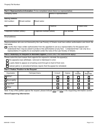 Form ARB022E Request to Reinstate an Appeal - Ontario, Canada, Page 2