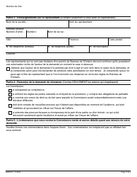Forme ARB021F Demande De Reexamen D&#039;une Decision Ou D&#039;une Ordonnance De La Cref - Ontario, Canada (French), Page 2