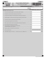 Document preview: Form 1120ME Schedule 1 A Income Addition Modifications - Maine
