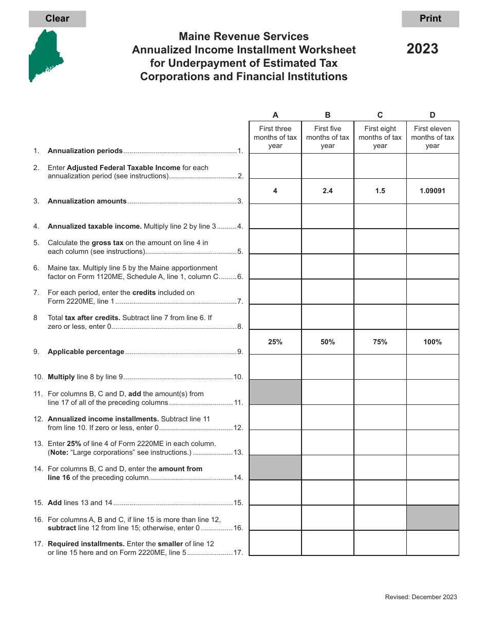 2023-maine-annualized-income-installment-worksheet-for-underpayment-of