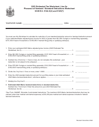 Document preview: Phaseout of Itemized/Standard Deductions Worksheet - Maine, 2023