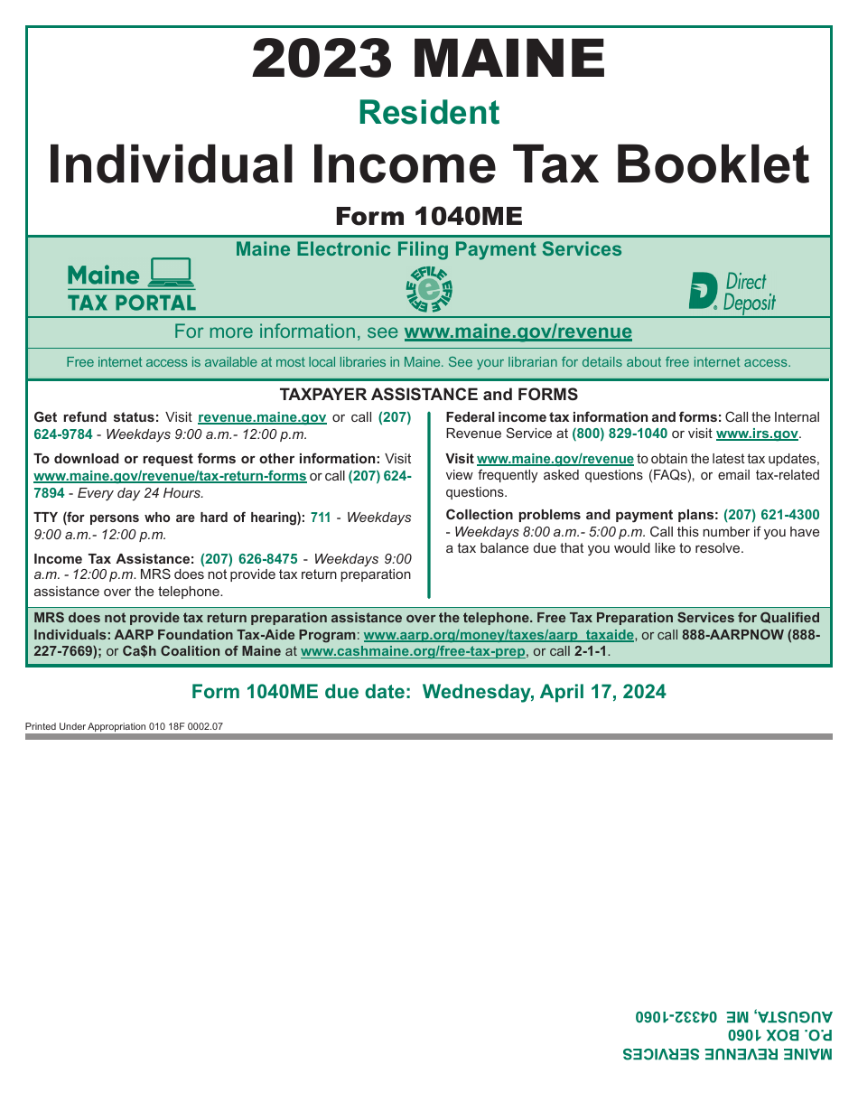 Instructions for Form 1040ME Maine Individual Income Tax - Maine, Page 1