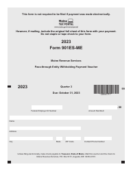 Form 901ES-ME Pass-Through Entity Withholding Payment Voucher - Maine, Page 3
