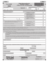 Document preview: Form 941ME Employer's Return of Maine Income Tax Withholding - Maine, 2024