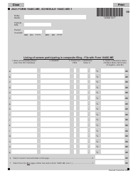 Document preview: Form 1040C-ME Schedule 1040C-ME-1 Listing of Owners Participating in Composite Filing - Maine, 2023