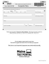 Document preview: Form 1040C-EXT-ME Maine Extension Tax Payment Voucher for Composite Filers - Maine, 2023