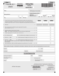 Document preview: Form ME UC-1 Unemployment Contributions Report - Maine, 2024