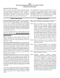 Pine Tree Development Zone Tax Credit Worksheet - Maine, Page 2