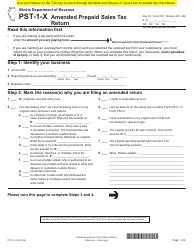 Document preview: Form PST-1-X (035) Amended Prepaid Sales Tax Return - Illinois