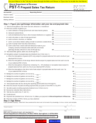Document preview: Form PST-1 (033) Prepaid Sales Tax Return - Illinois