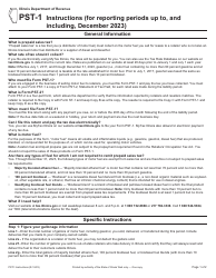 Instructions for Form PST-1, 033 Prepaid Sales Tax Return - Illinois
