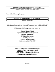 Rhode Island Bank Holding Company Supplement to the Federal Reserve Bank Holding Company Call Report - Rhode Island, Page 6