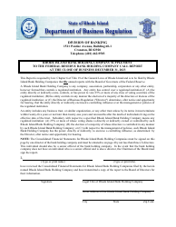Document preview: Rhode Island Bank Holding Company Supplement to the Federal Reserve Bank Holding Company Call Report - Rhode Island, 2023