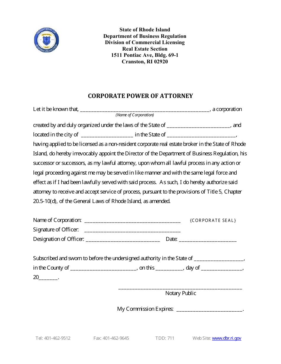 Corporate Broker Application - Rhode Island, Page 6