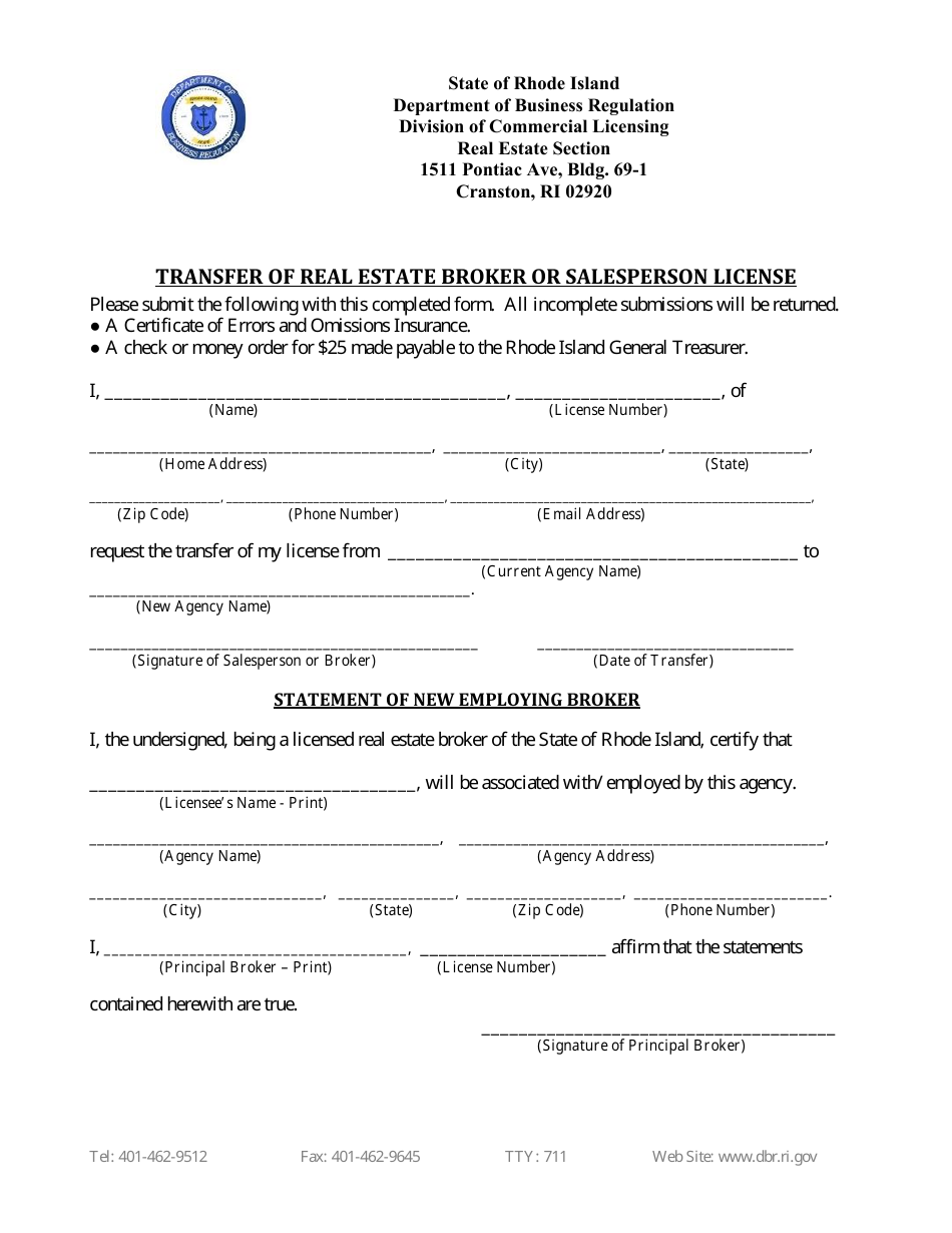 Corporate Broker Application - Rhode Island, Page 7