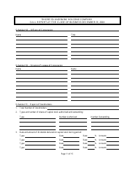 Rhode Island Bank Holding Company Call Report - Rhode Island, Page 11