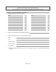 Rhode Island Bank Holding Company Call Report - Rhode Island, Page 12