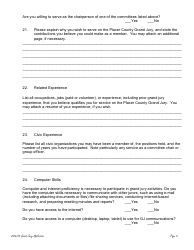 Prospective County Grand Jury Nominee Application - County of Placer, California, Page 4