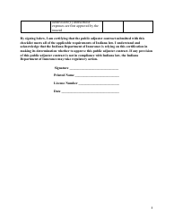 Public Adjuster Contract Checklist - Indiana, Page 5