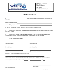 Document preview: Affidavit of Agent - Canton City, Ohio