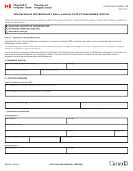 Forme IMM5956 Designation De Representants Dans La Collectivite D&#039;etablissement Prevue - Canada (French)