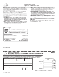 Document preview: Form IT-2106 Estimated Income Tax Payment Voucher for Fiduciaries - New York, 2024