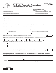 Document preview: Form DTF-686 Tax Shelter Reportable Transactions - New York, 2023