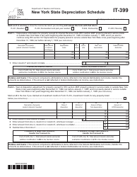 Document preview: Form IT-399 New York State Depreciation Schedule - New York, 2023