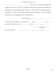 Application for a Non-resident or Reciprocal Salesperson&#039;s License - Mississippi, Page 10
