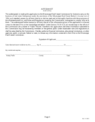 Application for Resident Salesperson License - Mississippi, Page 5