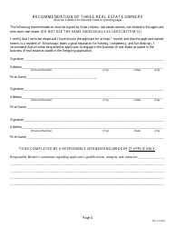 Application for Resident Salesperson License - Mississippi, Page 6