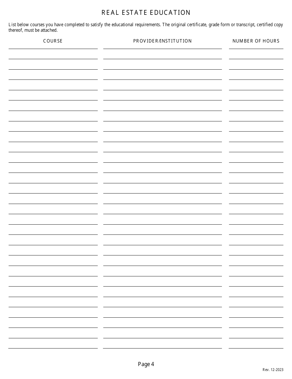 Application for Resident Brokers License - Mississippi, Page 6