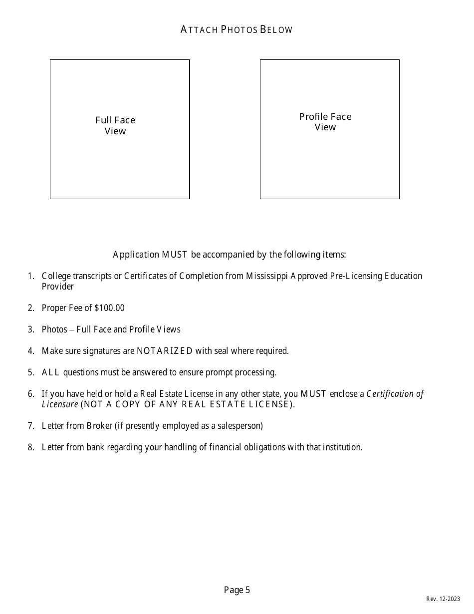 Application for Resident Brokers License - Mississippi, Page 7